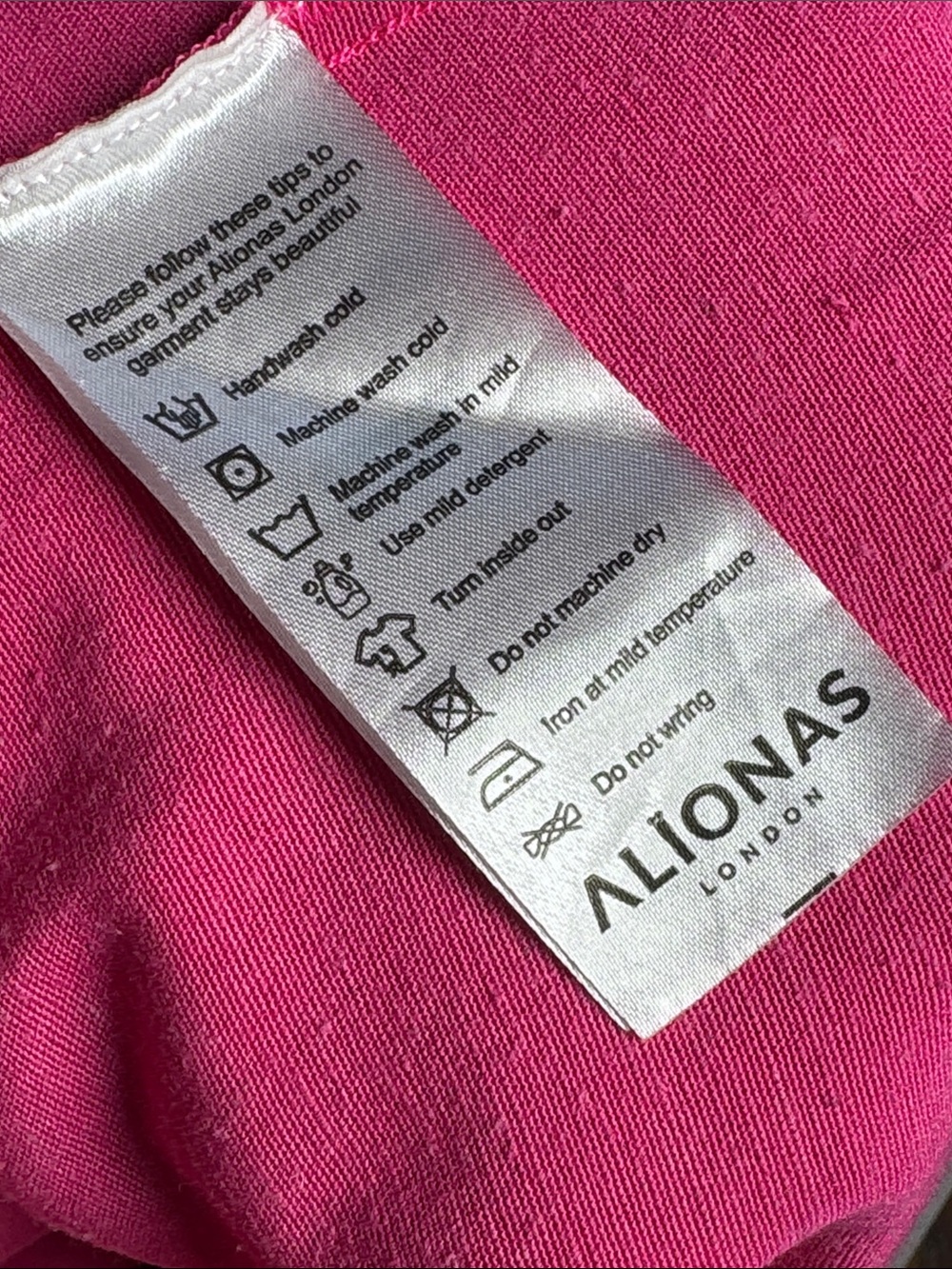 ALÏONAS London Vibrant Pink Orange Faux Button-Front Maxi Dress Ruffle Details S - Picture 10 of 10